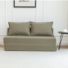 Foldable Corduroy Sofa Bed Sleeper Chair with Pillow,Convertible Twin Floor Mattress Couch with Backrest for Small Spaces-Cuddlewood - 3 of 4