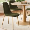 Dining Table Set for 4, Round Pedestal Kitchen Table with Upholstered Chairs, Modern Small Apartment Dining Room Solution-Tanpinhause - 2 of 4