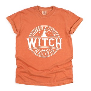 A Little Witch In All Of Us - Womens Garment Dyed Graphic T-Shirt - 1 of 4