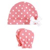 Hudson Baby Infant Girl Cotton Cap and Scratch Mitten Set, Modern Botanical, 0-6 Months - 3 of 4