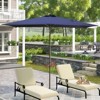 PAGED 7.5FT Patio Umbrella Modern Market Umbrella with Push Button Tilt, Crank and 6 Ribs for Garden and Poolside, Base Not Included - 3 of 4