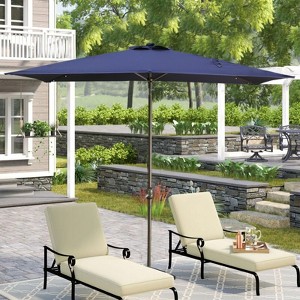 Okak 7.5 Ft Outdoor Patio Umbrella,Table Umbrella for Patio,Market Umbrella Outdoor with Crank&Push Button Tilt,Base Not Included - 1 of 4