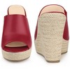 Perphy Women's Open Toe Espadrille Wedge Heel Platform Slide Sandal - 2 of 3