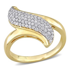 EVERLY JEWELRY |Yellow Plated Sterling Silver 3/8 CT TW Diamond Fashion Ring - 1 of 4