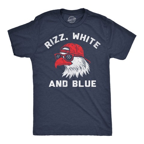 Мужские футболки Crazy Dog T-Shirts, Inc. Mens Funny T Shirts charm White and Blue Sarcastic Fourth Of July Graphic Novelty Tee for Men - Crazy Dog Men's T Shirt For Fourth Of July Navy M