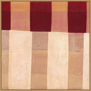 30" x 30" Broken Stripes I by Laura Nugent Framed Canvas Wall Art Print - Amanti Art - 1 of 4