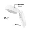 Unique Bargains Adjustable Soft Sweat Wicking Tennis Tie Headband Sweatband for Men Women 3 Pcs - 3 of 4