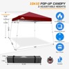 EAGLE PEAK Slant Leg Pop-up Canopy Tent Easy One Person Setup Instant Outdoor Beach Canopy Folding Portable Sports Shelter - 3 of 4