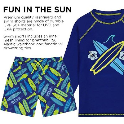 Nickelodeon Paw Patrol Boy's 4-Piece Kids Set, Long Sleeves Rash Guard Swim Shorts, Sunglasses & Bucket Hat (Size 4T) — фото 7