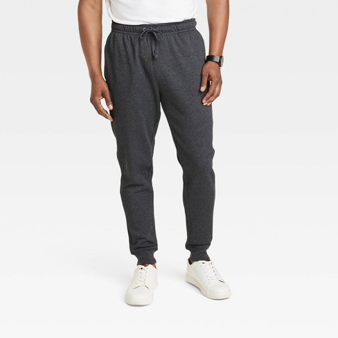 Men's Tapered Fleece Jogger Pants - Goodfellow & Co™ Charcoal Gray M