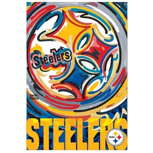 Evergreen NFL Pittsburgh Steelers Garden Suede Flag 12.5 x 18 Inches Indoor Outdoor Decor - 1 of 1