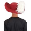 HalloweenCostumes.com One Size Fits Most   Captain Hook Pirate  Hat, White/Red - 4 of 4