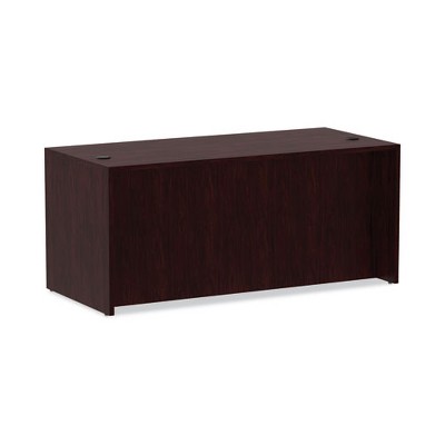 Mahogany 65" Desk Shell with Filing Cabinet