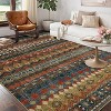 Runner Rug Vintage Distressed Geometric Hallway Carpet Machine Washable Non-Slip Indoor Long Rug Non-Shedding Accent Carpet - 3 of 4