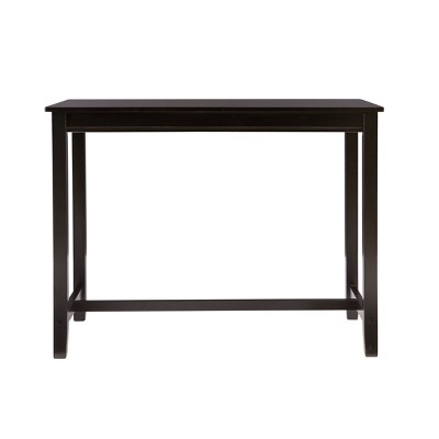 Transitional Walnut Brown Solid Wood 50'' Counter Height Pub Table
