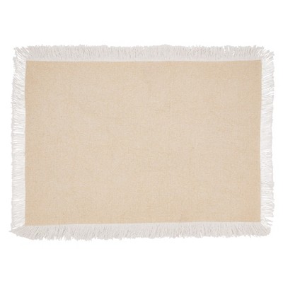 Saro Lifestyle Table Mats With Fringe Border Design (Set of 4)