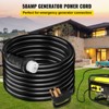 VEVOR 30 FT 50 Amp Generator Extension Cord STW 6/3 + 8/1, 125V 250V Generator Power Cord N14-50P & SS2-50R & CS6364 Twist Lock Connectors, Black - 3 of 4