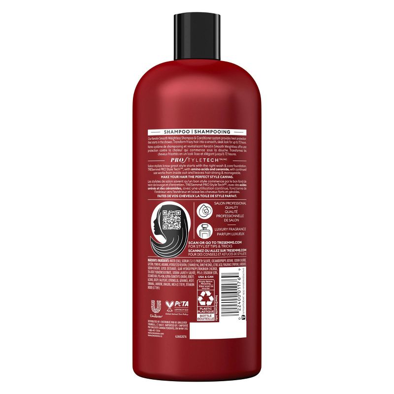 Tresemme Shampoo for Transforming Unruly Hair Keratin Smooth Formulated with Lamellar-Discipline - 28 fl oz, 4 of 15