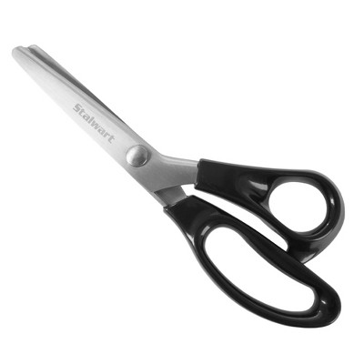 Pinking Shears- Stainless Steel Crafting Scissors With ABD Handle For Crafts, Sewing, Dressmaking, Fabric Cutting- 9 Inches by Fleming Supply