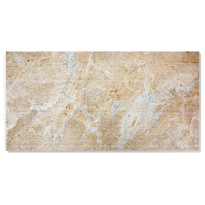 Fisfet 12*24 Gold Yellow Beige natural marble, for wall, FS textured finished, 3D fluted marble 1 box 4 pcs