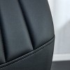 GlasFlength Accent Chairs Modern Seating Set Plush Comfort Upholstery Metal Frame Design For Dining Living Space, Black, 17.9"*16.9"*34.3" - 3 of 4