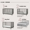 Child Craft Cranbrook 4-in-1 Convertible Crib, Converts to Day Bed, Toddler Bed and Full Size Bed, 3 Mattress Positions, Baby Safe Finish (Lunar Gray) - 3 of 4