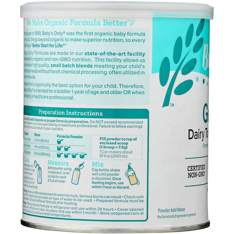Baby's Only Organic Gentle Dairy Toddler Formula With Whey Protein - Case of 6/12.7 oz, 5 of 8