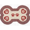 Earth Rugs Rustic Heart Paws Dog Bone Shaped Braided Jute Stair Tread – 18"x28" - 2 of 3