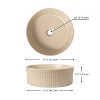 JONATHAN Y Element 14.75 in. W x 14.75 in. D Modern Designer Round Fluted Ceramic Bathroom Vessel Sink - 4 of 4