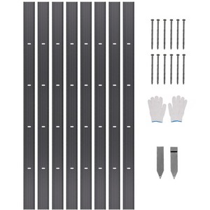 VEVOR Metal Landscape Edging, 8 Packs 72 in Rust-Resistant Aluminum Alloy Landscape Edging, Bendable Garden Edging Border, Black - 1 of 4