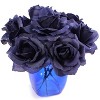 Floral Home 8" Pick Navy Blue Rose - 50-Piece - 3 of 4