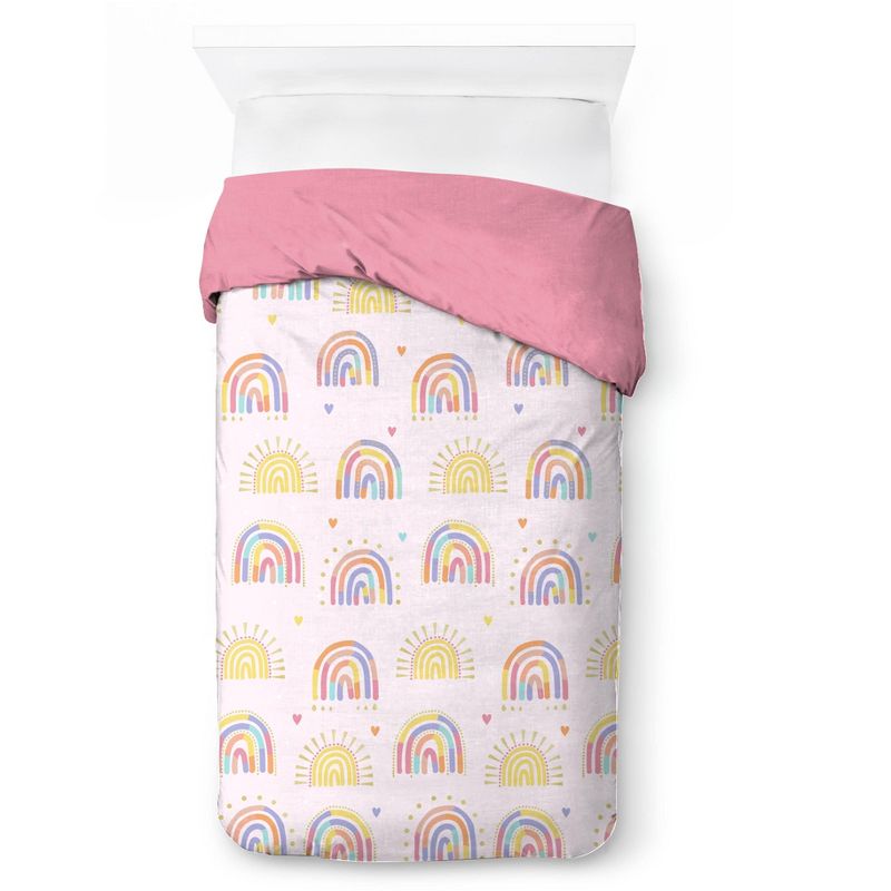 Saturday Park Doodle Rainbow 100% Organic Cotton Duvet Cover & Sham Set, 5 of 9