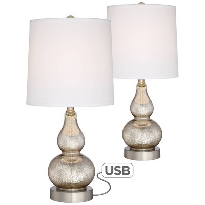 mercury glass table lamps set of 2