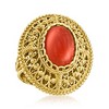 Ross-Simons Carnelian Filigree Ring in 18kt Gold Over Sterling - 4 of 4