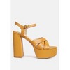 De Vil Crisscross Straps Slim Block Heel Sandals Women - 2 of 4