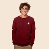 Dalix Ghost Embroidered Crewneck Long Sleeve Sweatshirt Fleece Men - 2 of 4