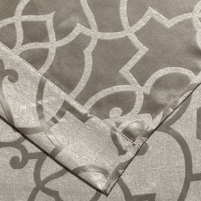 Linen Geometric Sheen Blackout Grommet Curtain Panels, 84" Long