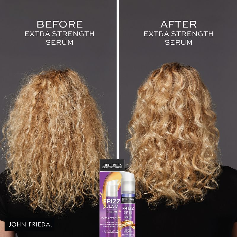 John Frieda Frizz Ease Extra Strength Hair Serum, Nourishing Treatment Argan, Coconut, and Moringa Oil - 1.69 fl oz, 4 of 14