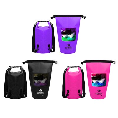 Link 10 LT Waterproof Lightweight Floating Dry Bag With Clear Window &  Drawstring and Buckle For Added Protection - Purple