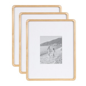 Kate & Laurel All Things Decor 11"X14" Matted to 5"X7" Inglewood Picture Frame Set Natural - 1 of 4