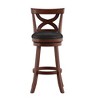 30" Fleta Dark Cherry X Back Swivel Barstool Black - Inspire Q - 2 of 4