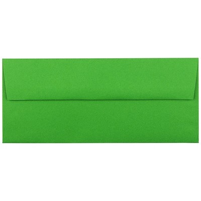 JAM Paper #10 Business Colored Envelopes 4.125 x 9.5 Green Recycled 15862H