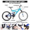 Hykolity Kids Mountain Bike 20 inch MTB Bicycle Age 6-12 Years Height 42-56 in Tween Cycling Full Suspension Sport Outdoor Bikes - Aqua Blue - 3 of 4