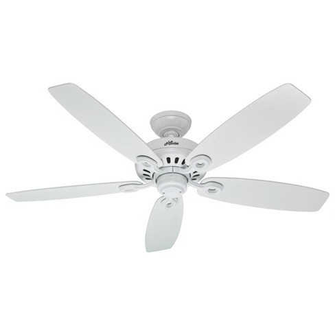 Hunter Markham 52 Inch Indoor Ceiling Fan W 5 Blades And Pull Chain Snow White