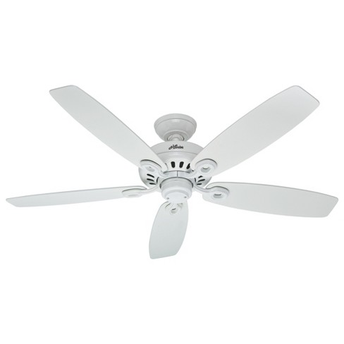 Hunter Markham 52 Inch Indoor Ceiling Fan W 5 Blades And Pull Chain Snow White