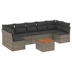 vidaXL Garden Sofa Set Grey - 1 of 4