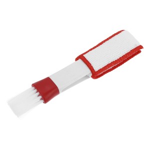Unique Bargains Car Indoor Air-condition Clean Brush TPR 6.69" Red White 1 Pc - 1 of 4