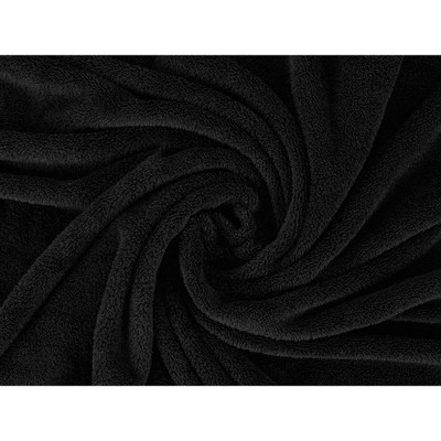 Black Plush Fleece Throw Blanket, 50x60 Inches