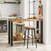 Tangkula 2-Tier Home Bar Table w/ Open Shelves Sofa Side Table w/ Storage for Home - 4 of 4