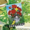 Geranium Watering Can Summer House Flag Goldfinches Birds 28" x 40" Briarwood Lane - 4 of 4